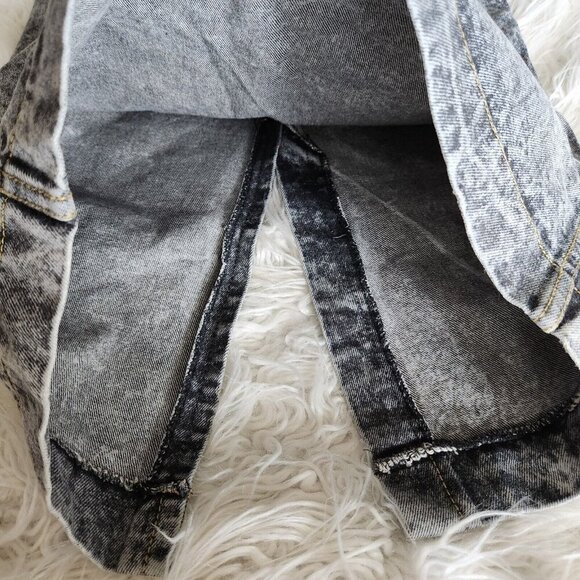 Vtg 80s Acid Wash Jean Denim Maxi Skirt Western W27" Straight Ultra High Waist - Picture 10 of 14